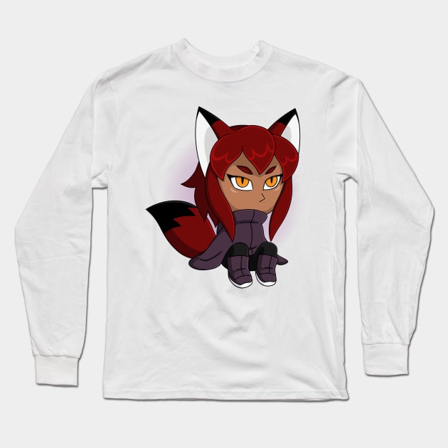 Chibi Rubi Cloak Long Sleeve T-Shirt by Firestorm Fox